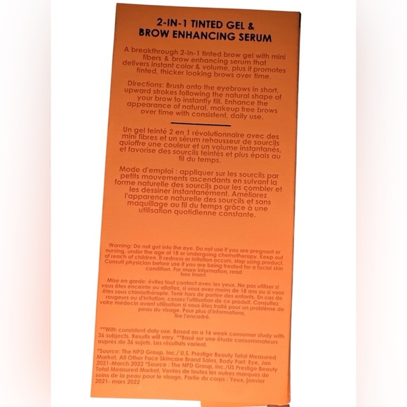 Grande Cosmetics GrandeBROW 2-in-1 Tinted Brow Gel + Brow Enhancing Serum BNIB - Picture 11 of 16